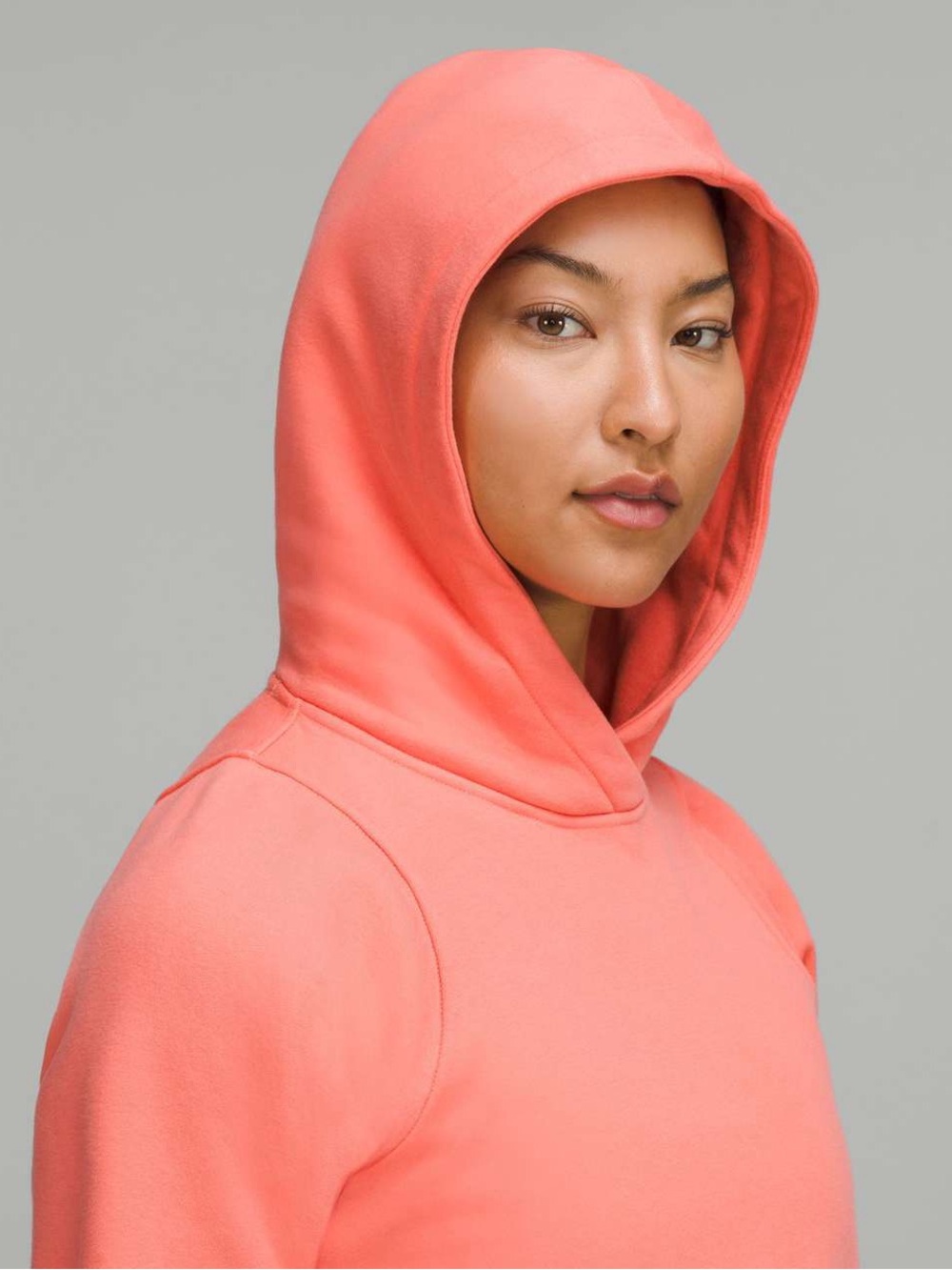 Lululemon Scuba Cropped Pullover Hoodie Raspberry Cream Pink Sweatshirt Size 6 - Picture 5 of 9